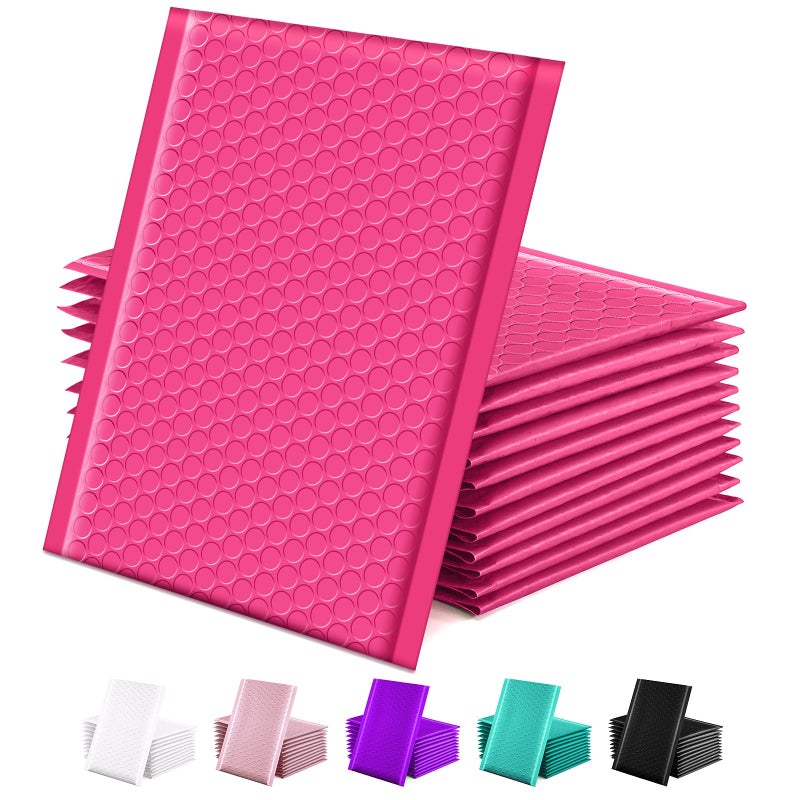 GSSUSA Bubble Mailers 6x10 Inches 25Pack Usable Size 6x9" Small Bubble Mailer Bubble Envelopes Mailing Envelope Bags Shipping Bag Self Seal Package Mail Packing Business Supplies, Pink - Image 1